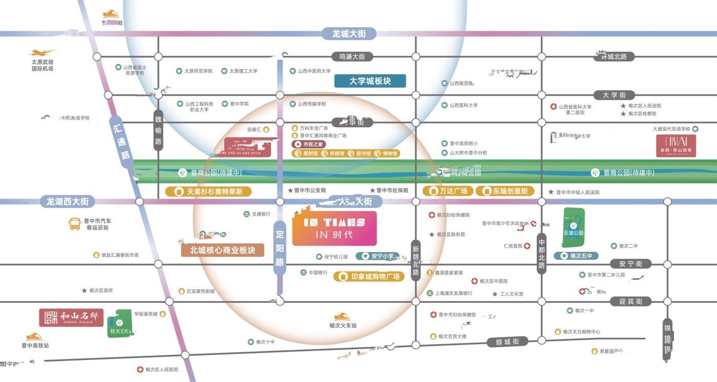 良硕in时代位置交通图