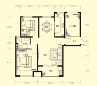 兰田首府普通住宅99㎡户型图