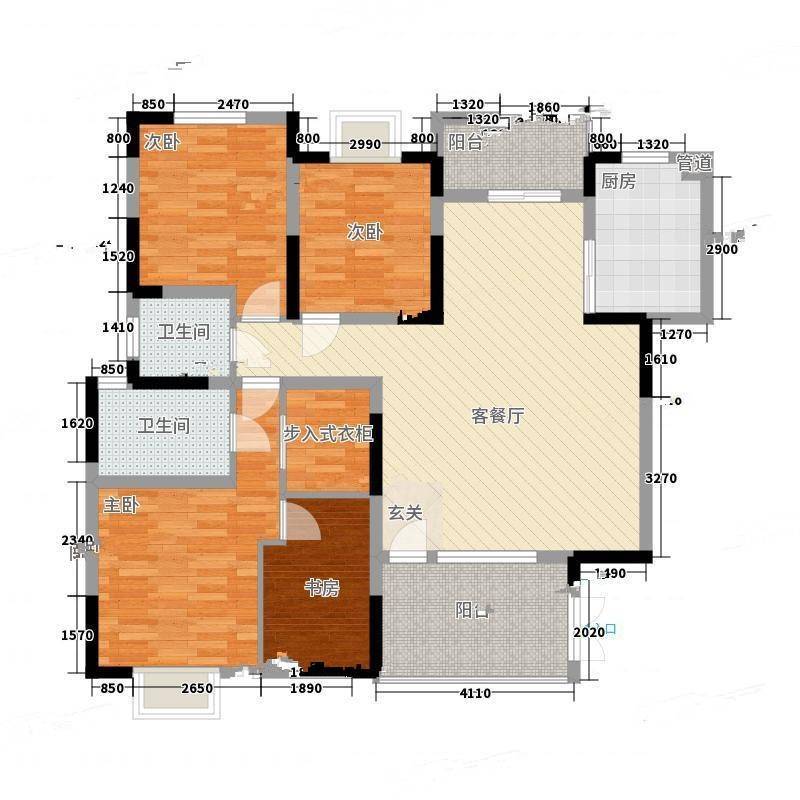 华悦尚城4室0厅0卫155㎡户型图